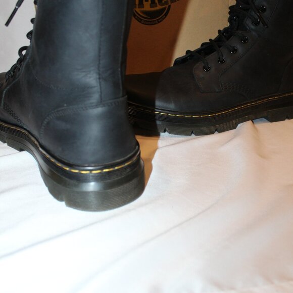 NIB DR. MARTENS COMBS MEN'S LEATHER HIKING WINTER BOOTS BLACK - Picture 4 of 6